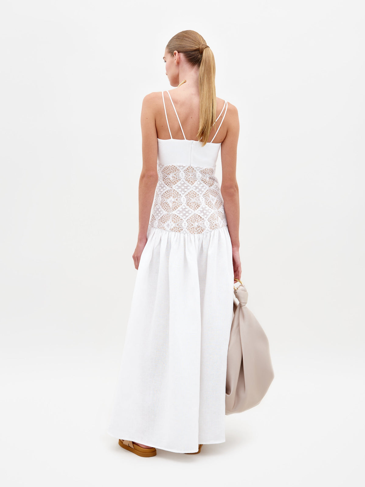 White Embroidered Maxi Dress