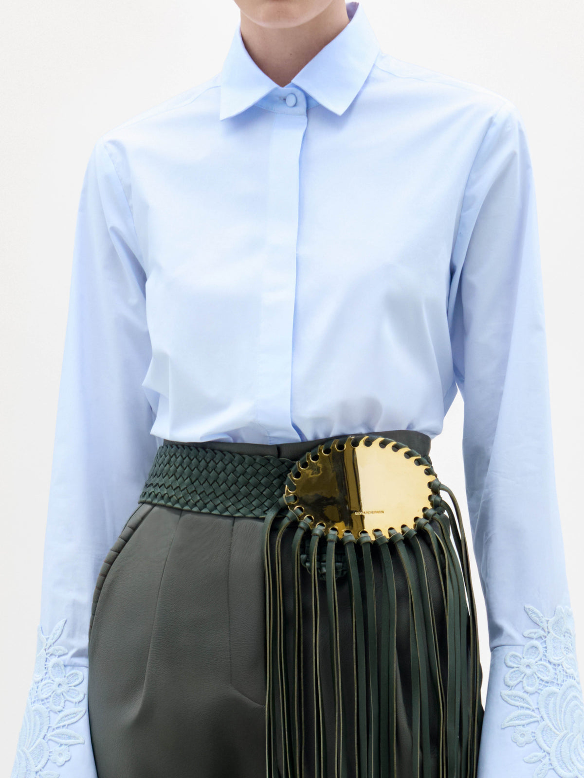 Light - blue Embroidered Shirt