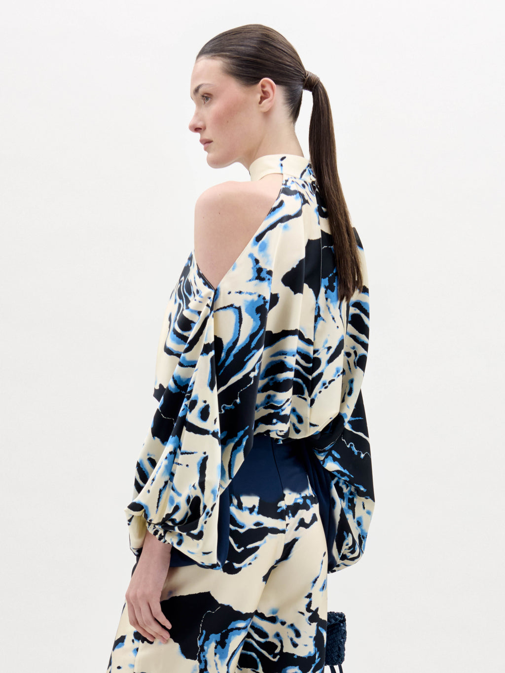 Off - Shoulder Patterned Blouse