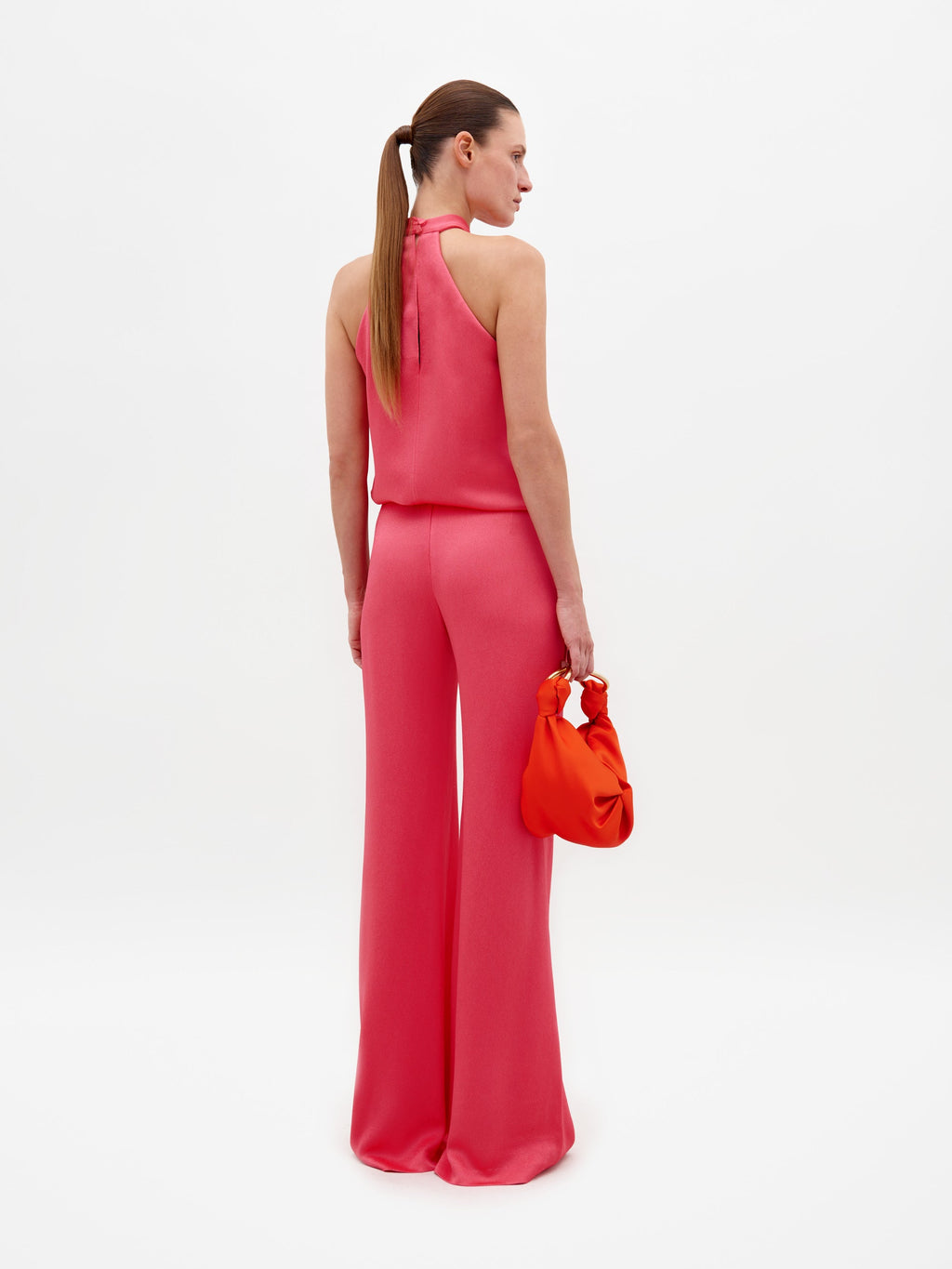 Pink Off-Shoulder Wide-Leg Set