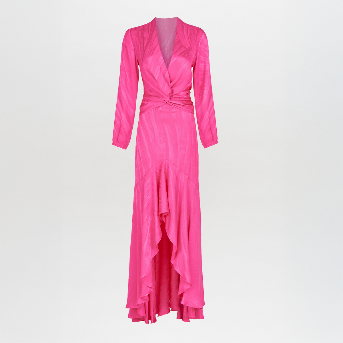 Long - sleeved Pink Gown