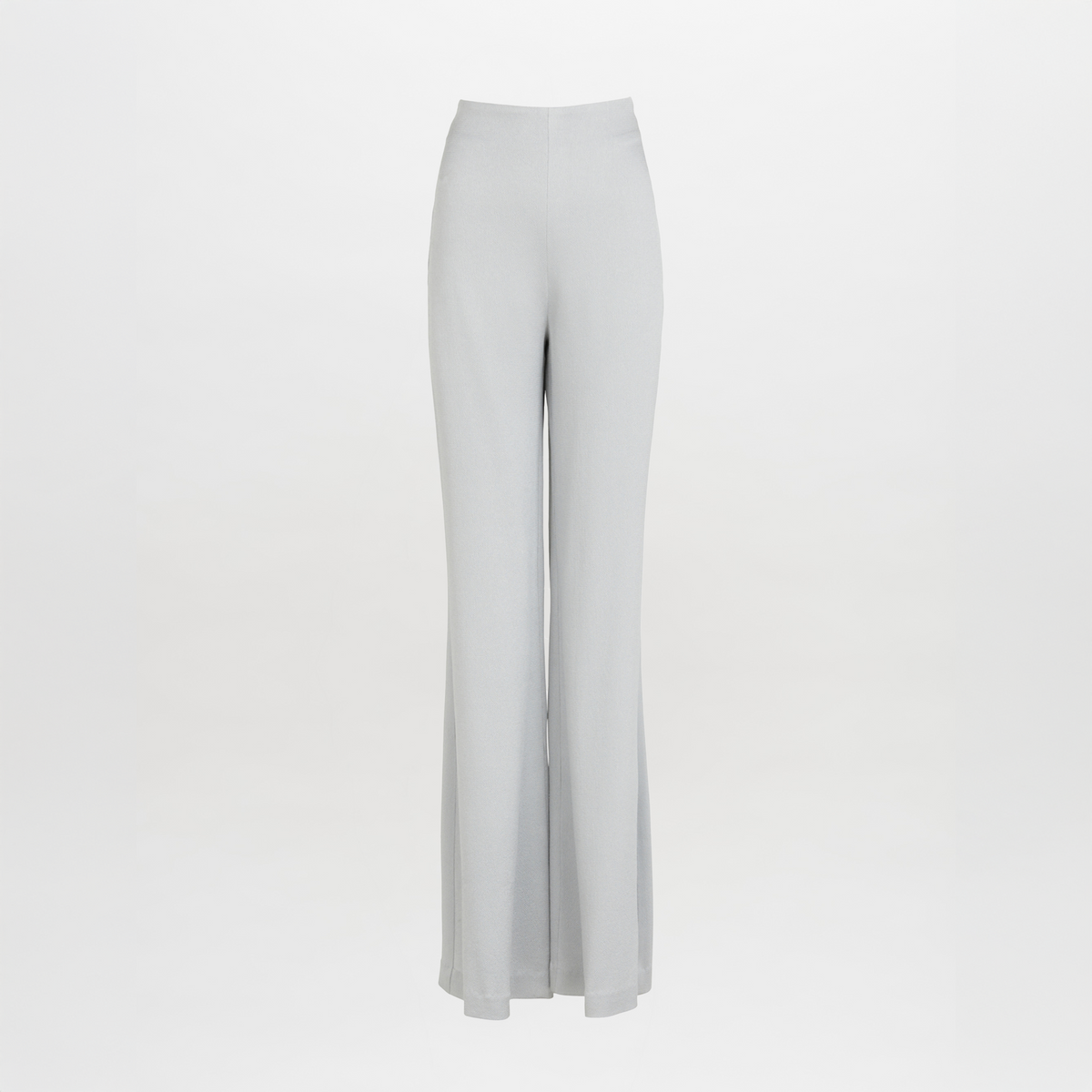 Light Gray High-Waist Wide-Leg Pants