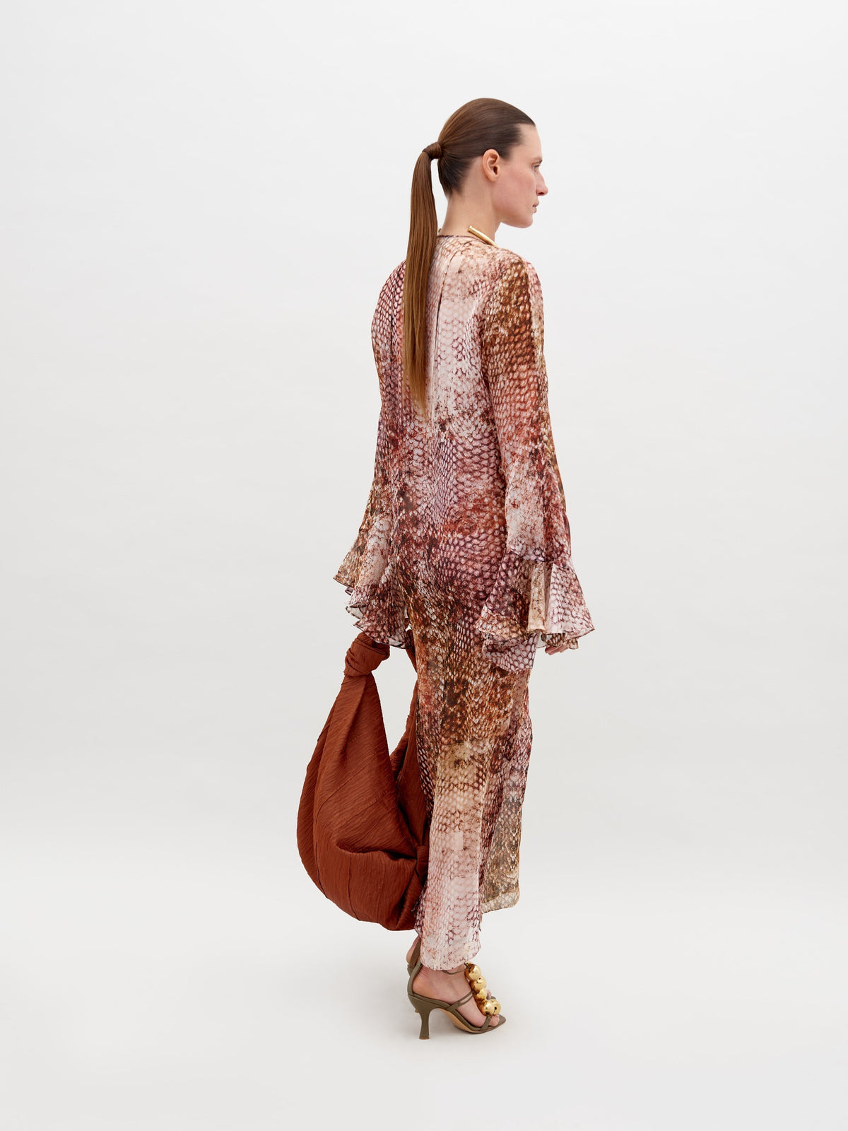 Snake Print Maxi Dress