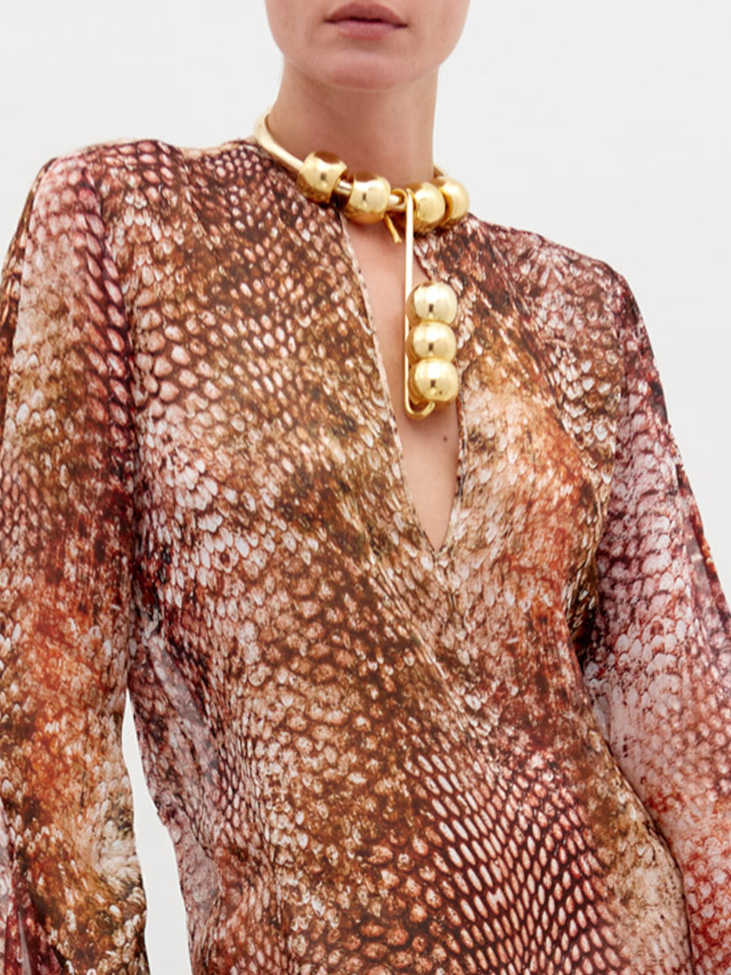 Snake Print Maxi Dress