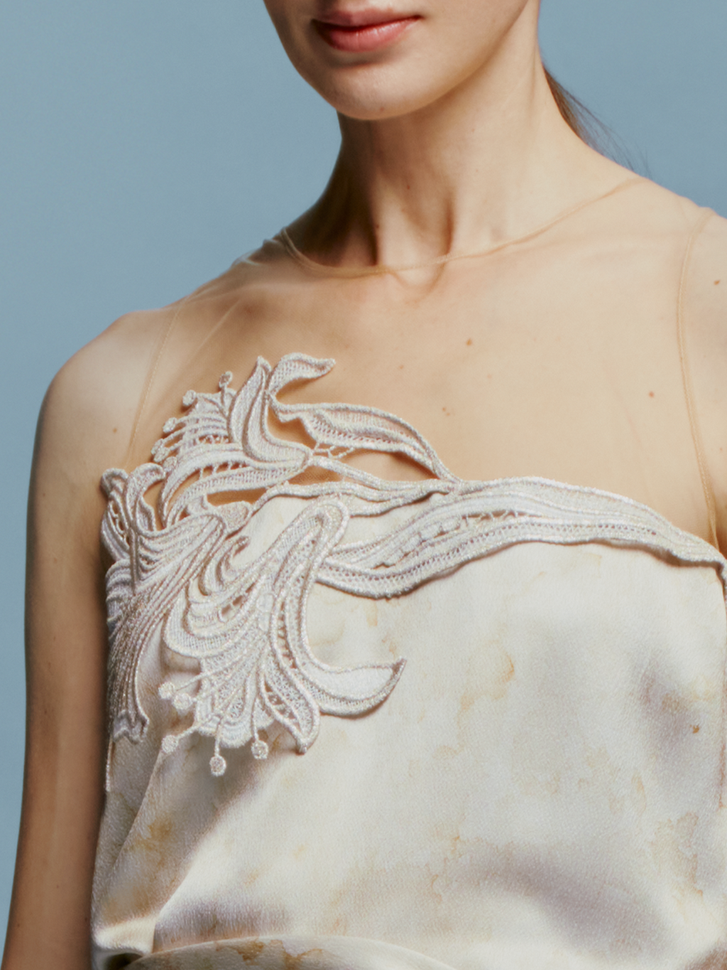 Damask Embroidered Sleeveless Top