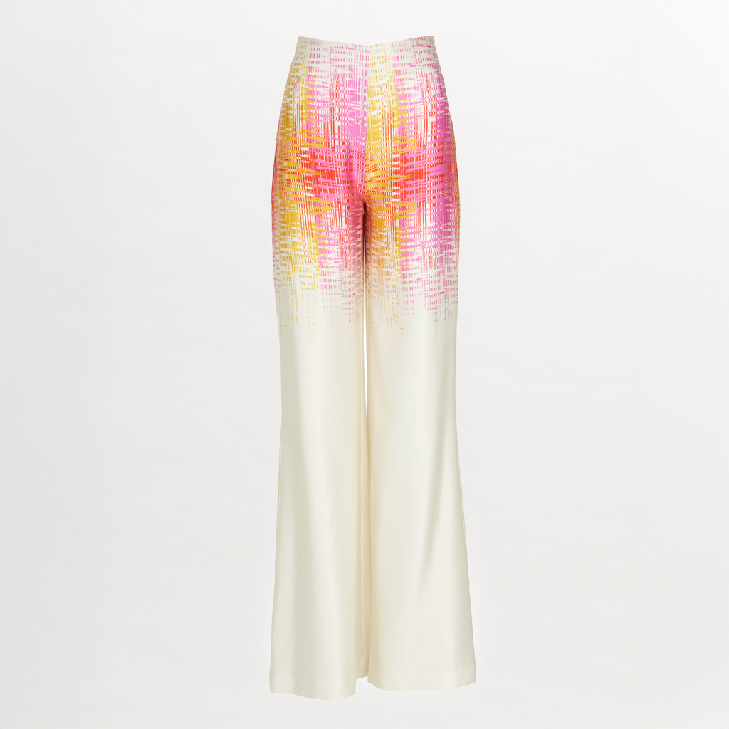 Gradient Print High-Waisted Wide-Leg Trousers