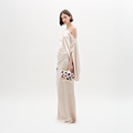 Ivory Asymmetric Single-Shoulder Maxi Dress
