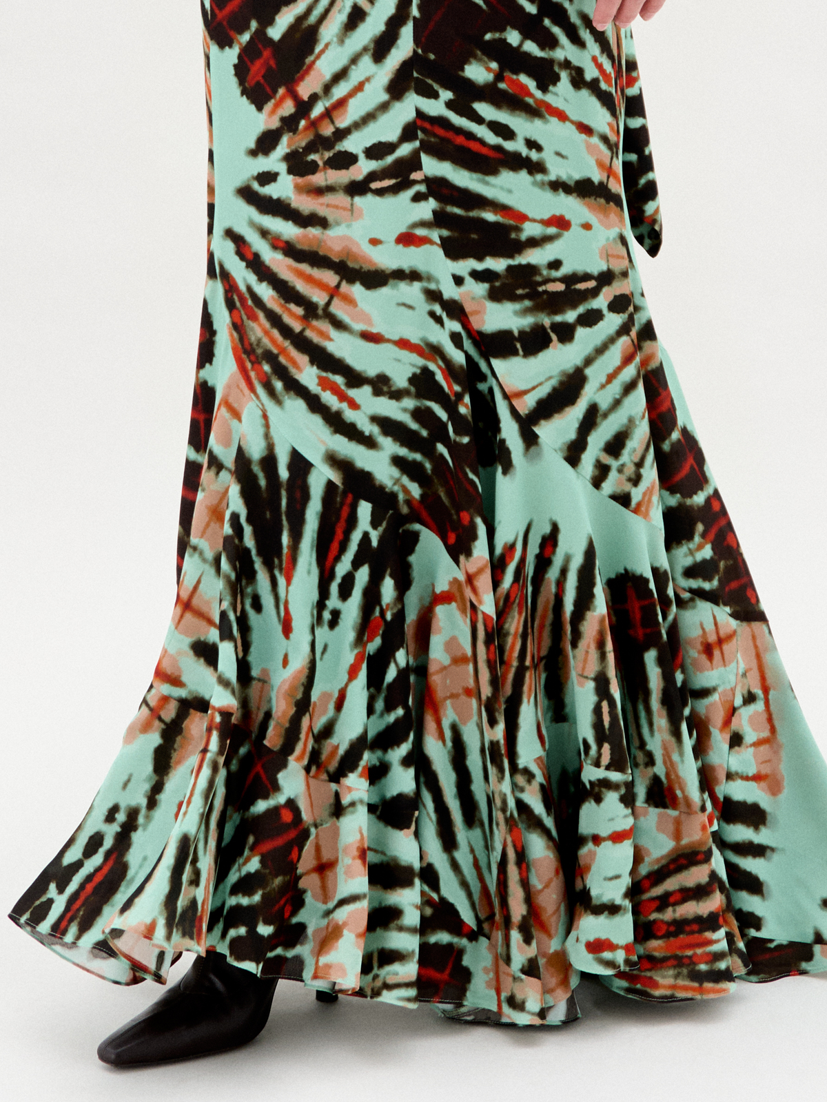 Printed Mermaid Long Sleeve Dress