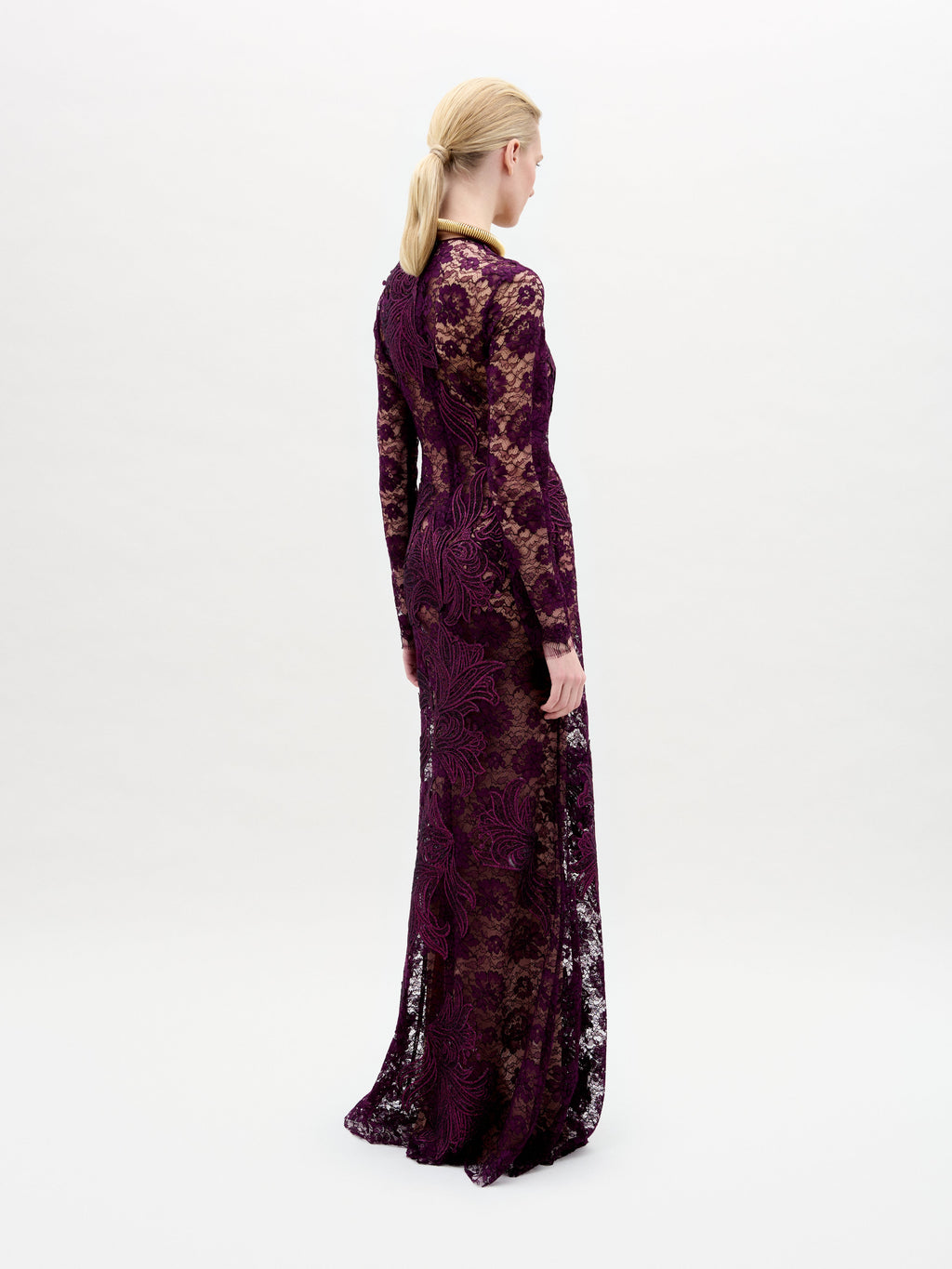 Embroidered Lace Gown
