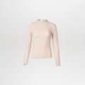 Pale Ivory Textured Long - sleeved Top
