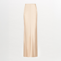 Beige High-waisted Straight Skirt
