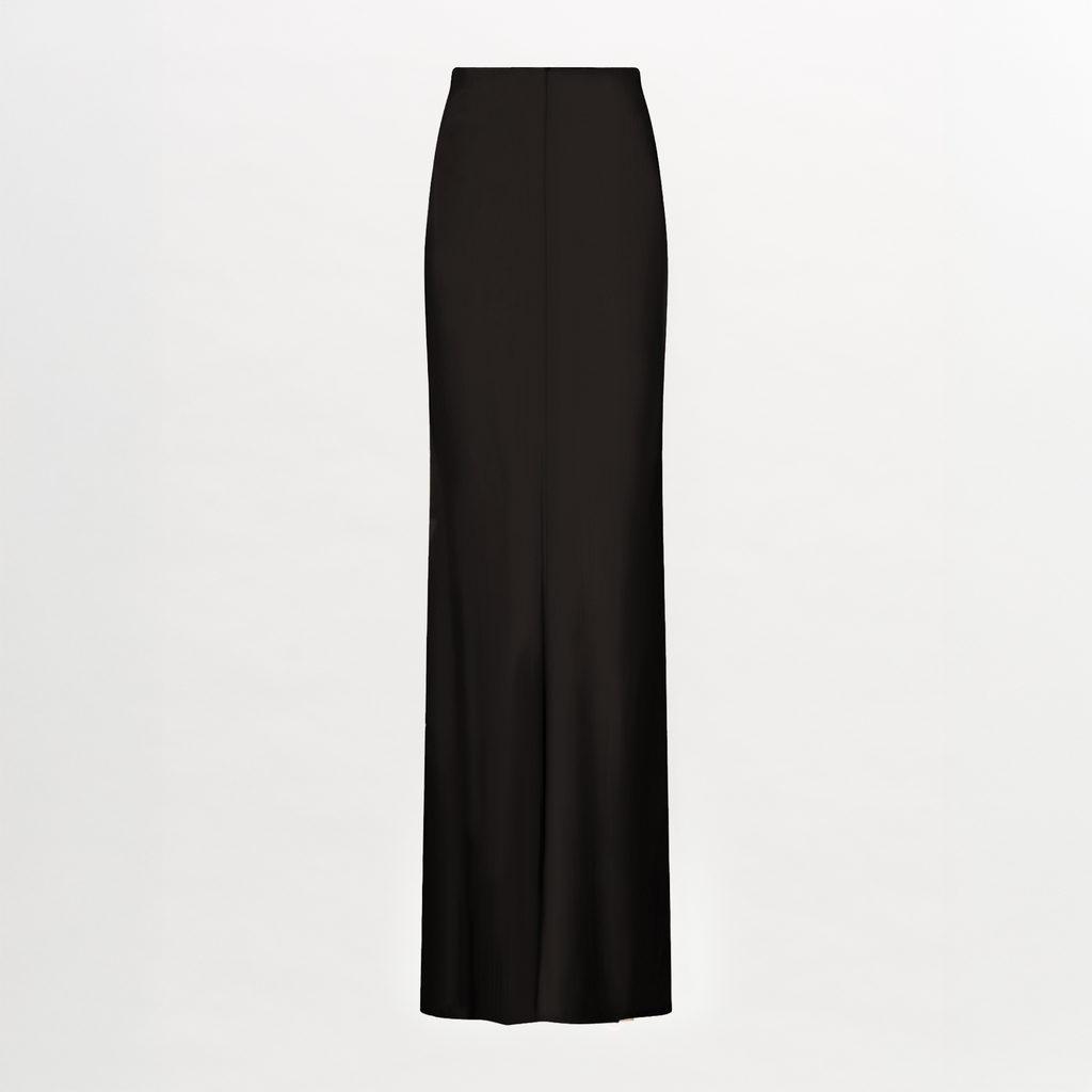 Black High-Waist Long Skirt