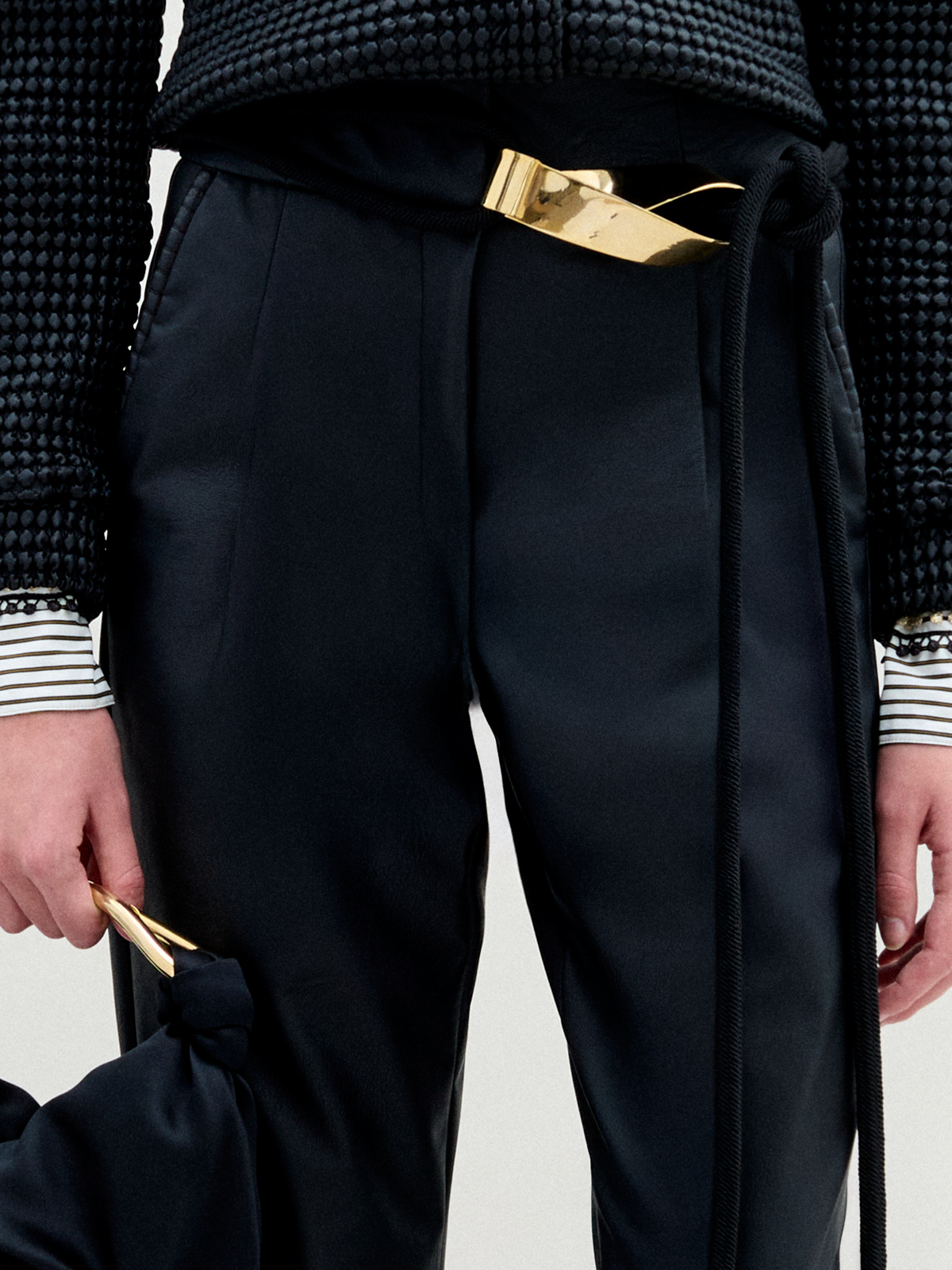 Black High-Waist Wide-Leg Pants