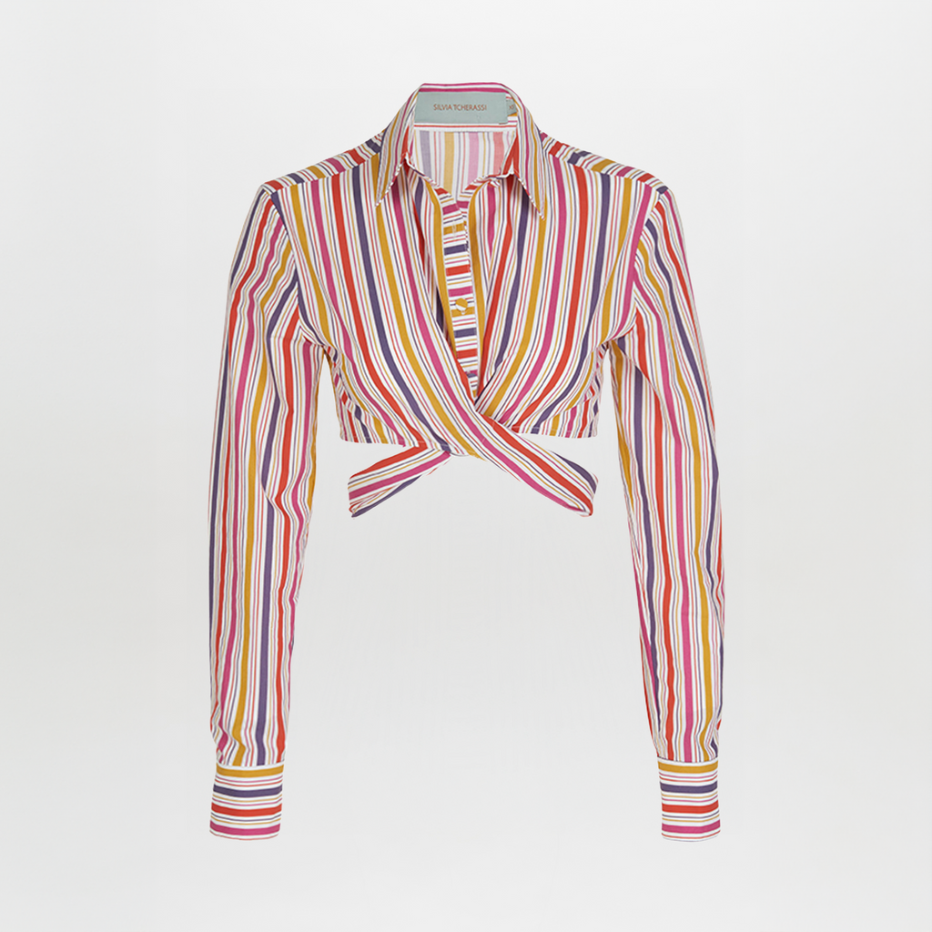 Long Sleeve Striped Blouse