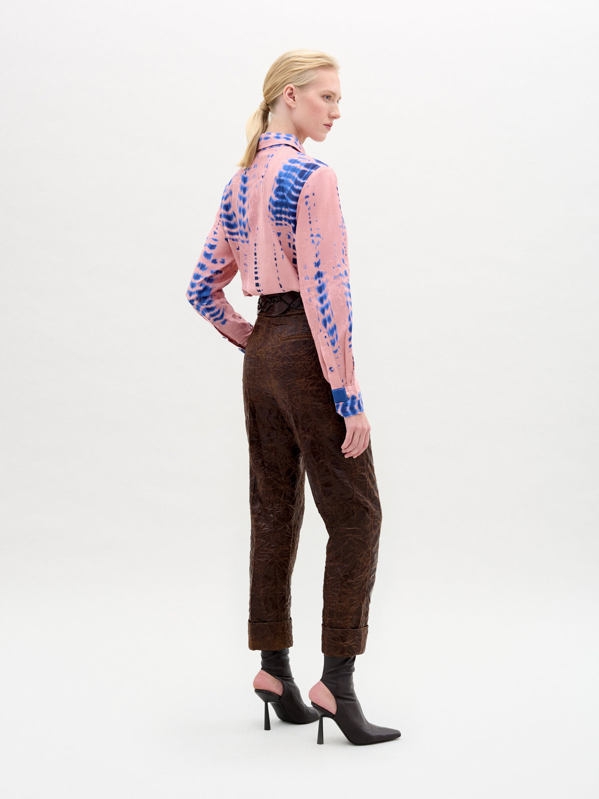 Brown Corduroy Wide-Leg Pants
