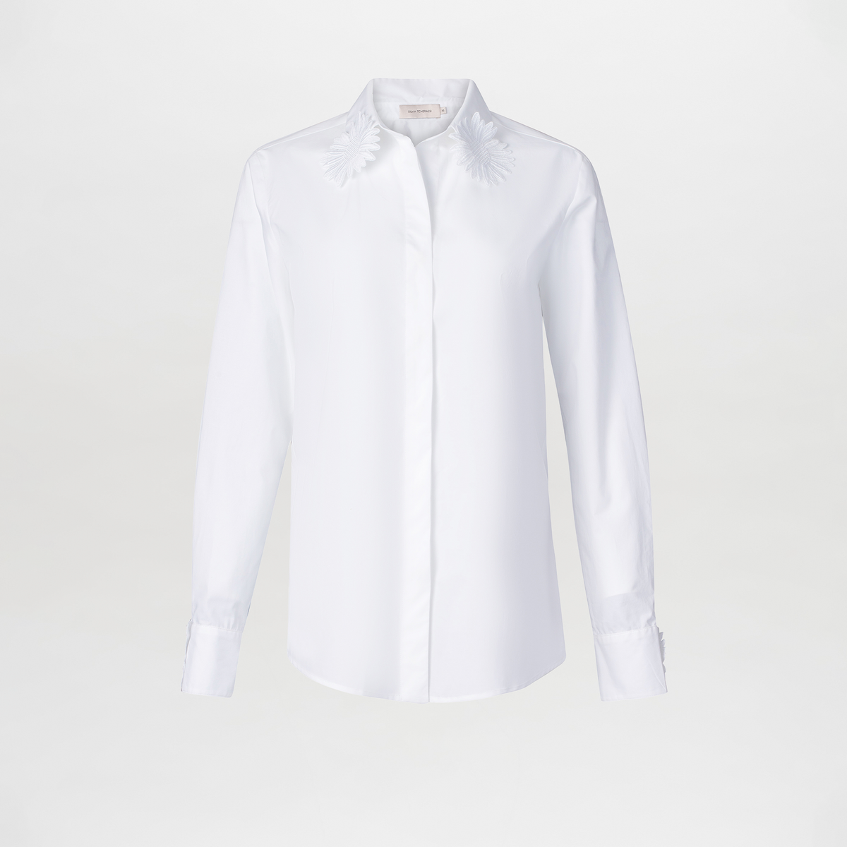 Collar - Flowered Long - sleeve Shirt