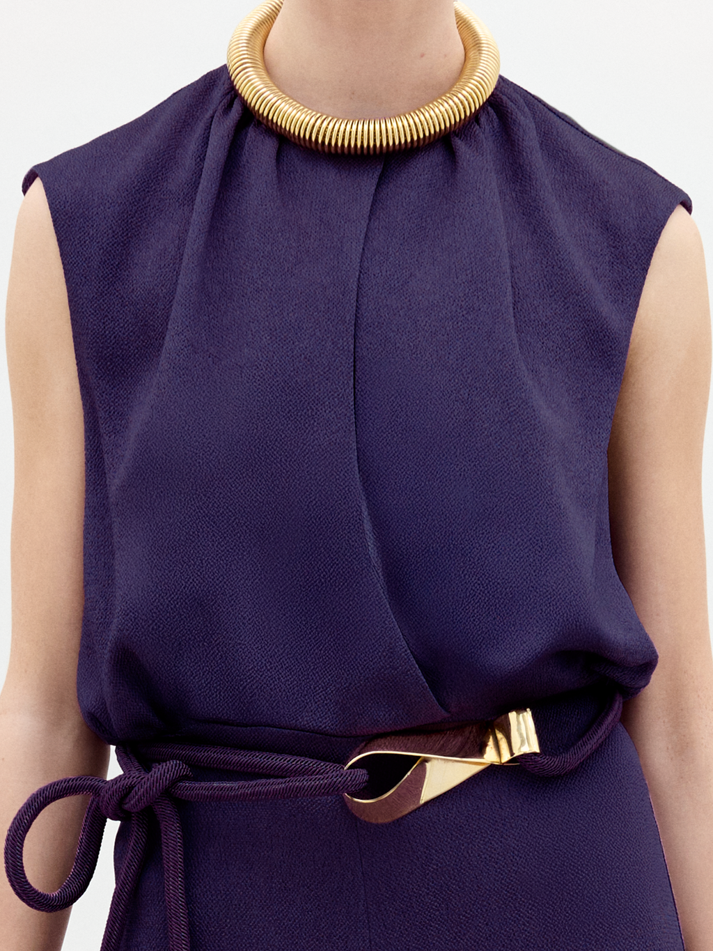 Purple Sleeveless Jumpsuit