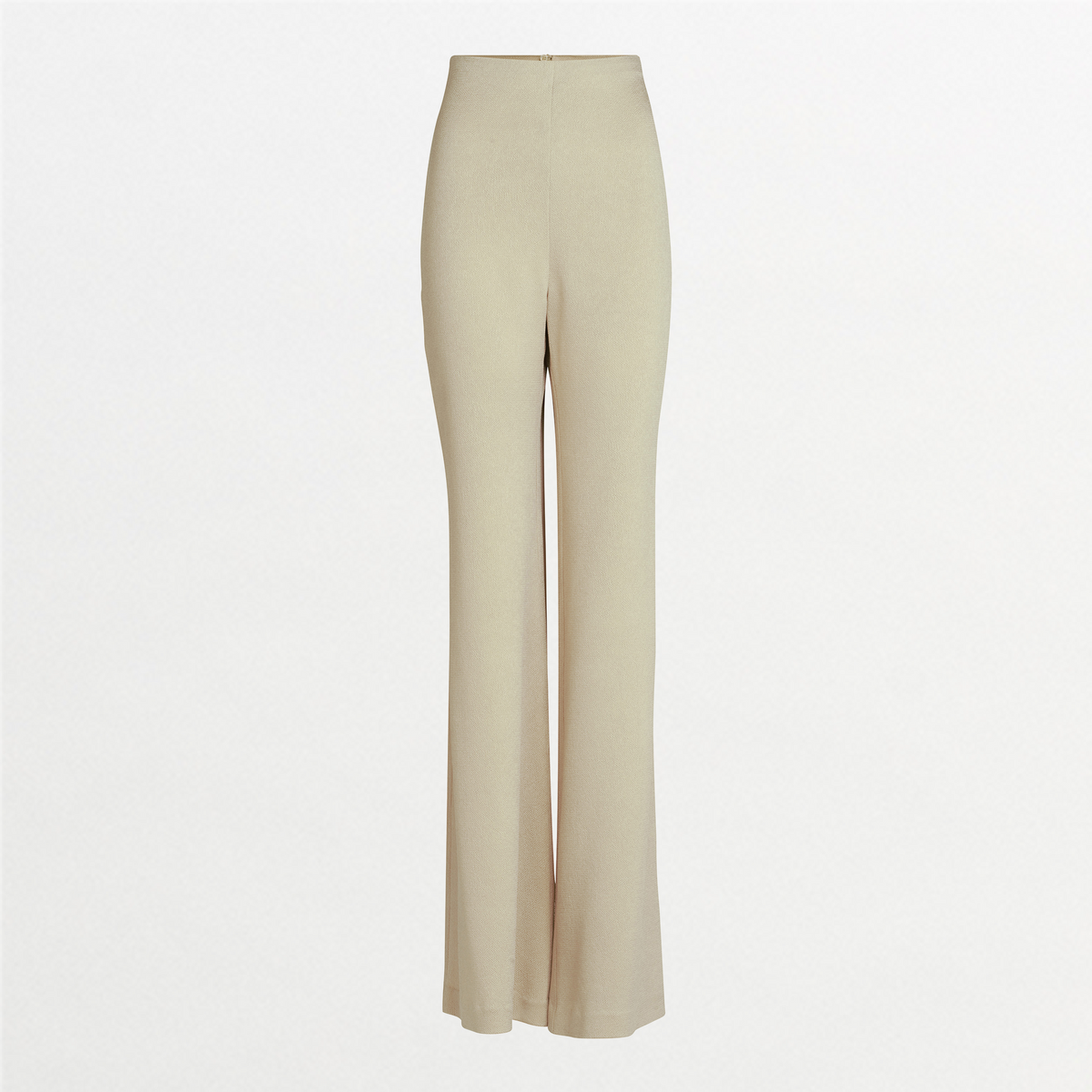 Beige High-Waist Wide-Leg Pants