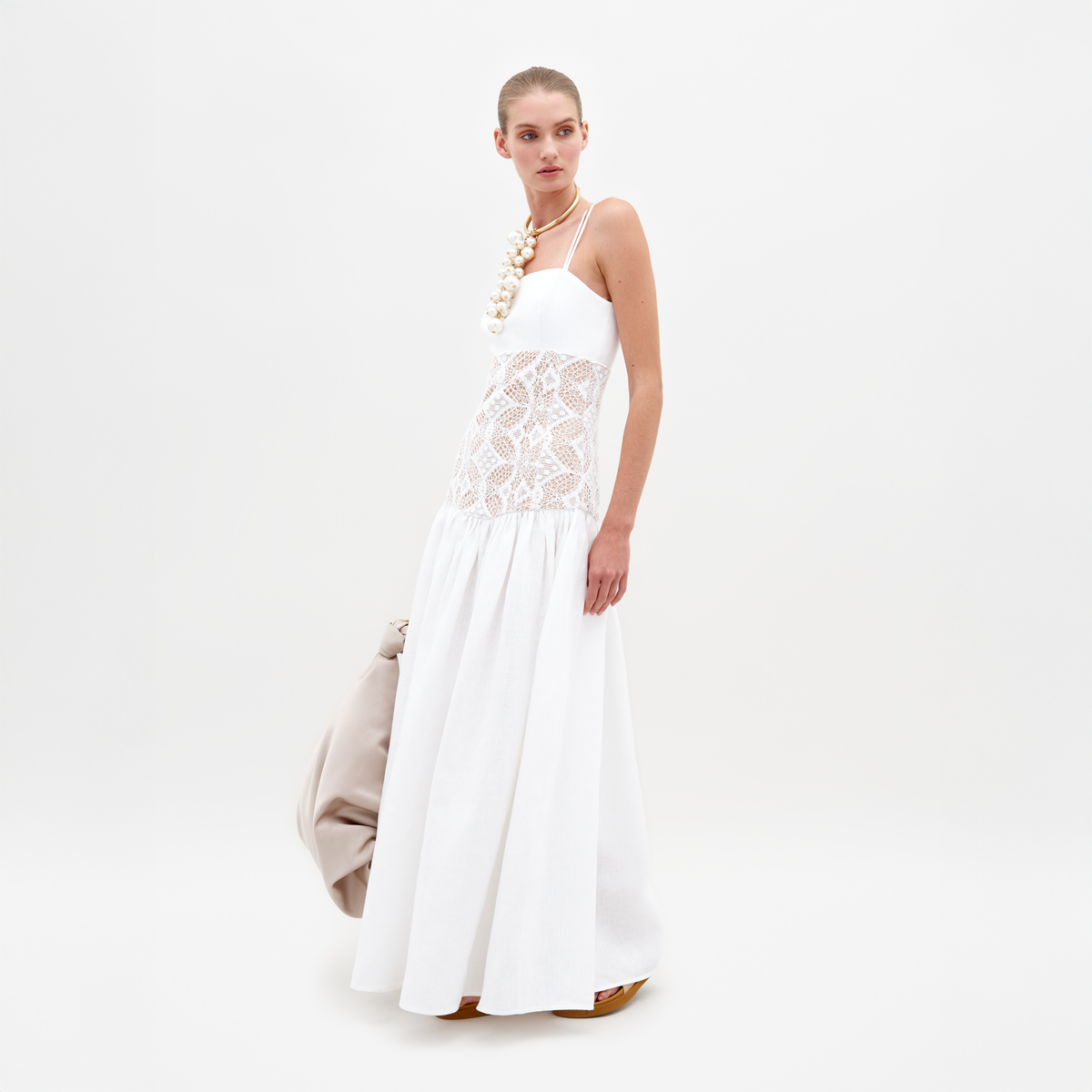 White Embroidered Maxi Dress