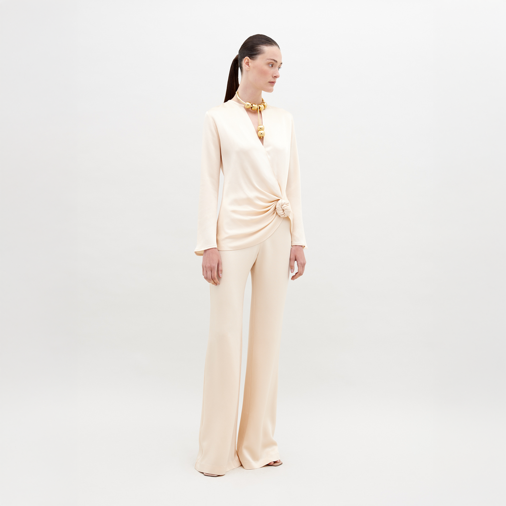 Drape Wide-Leg Pants