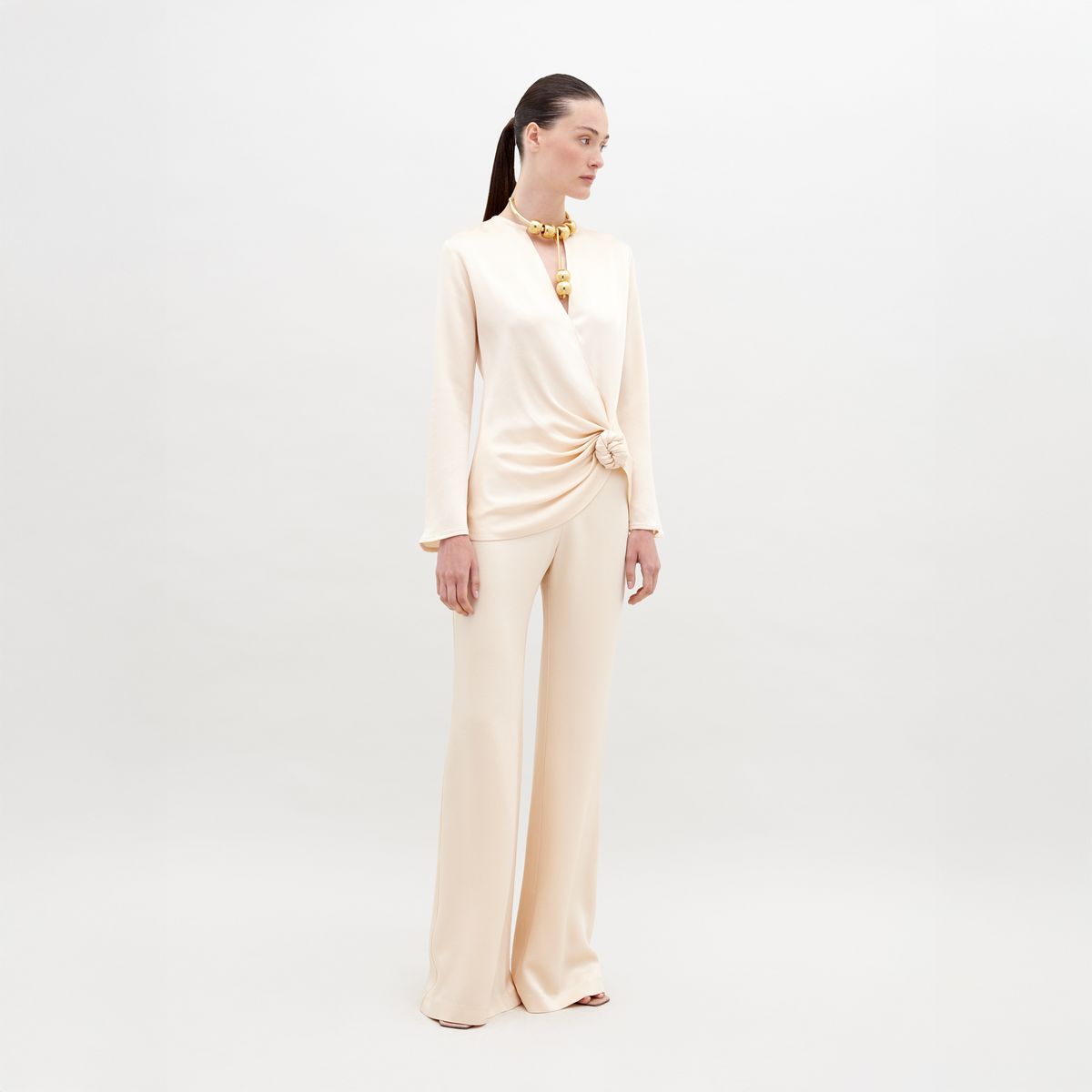 Drape Wide-Leg Pants
