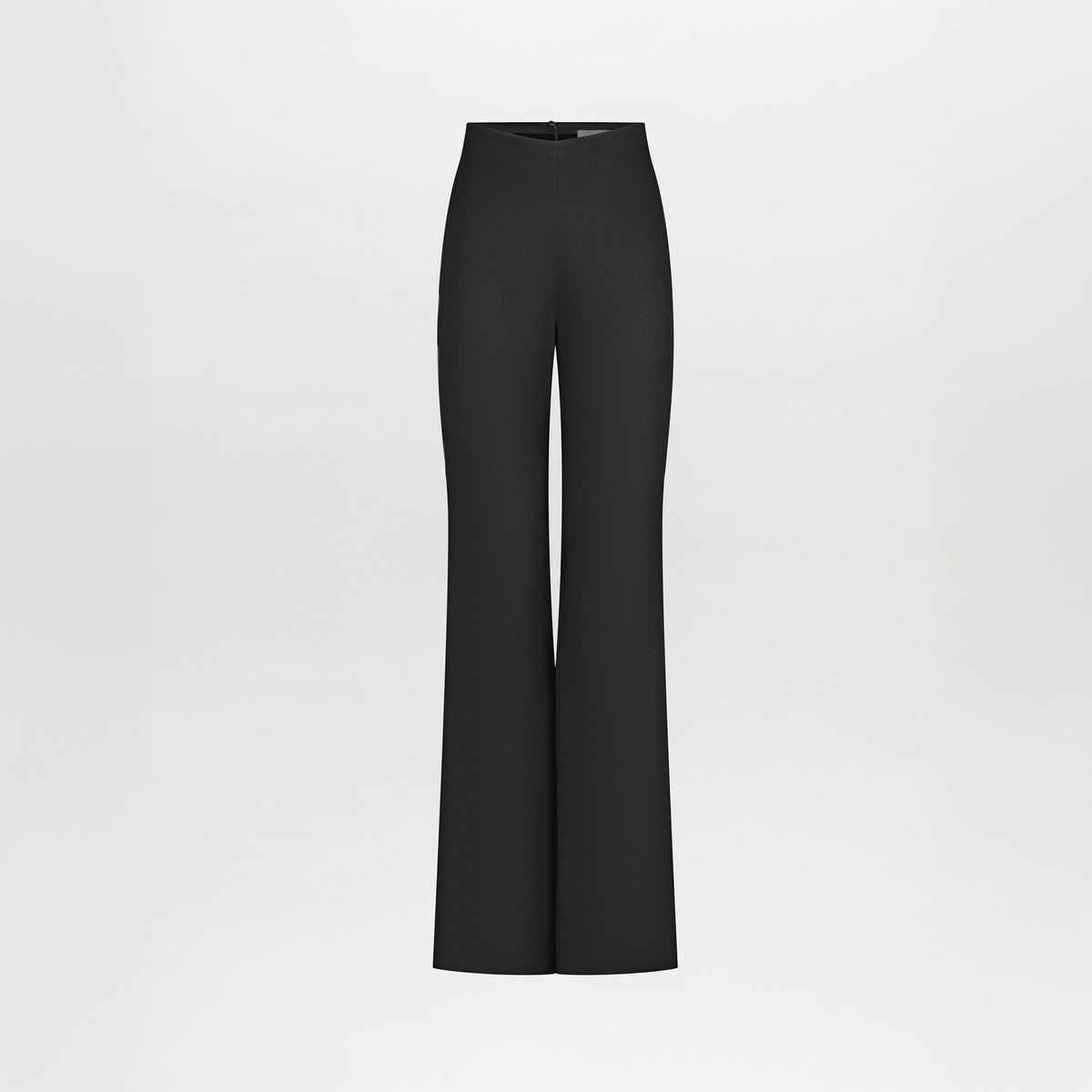 Black High-Waisted Flared Trousers
