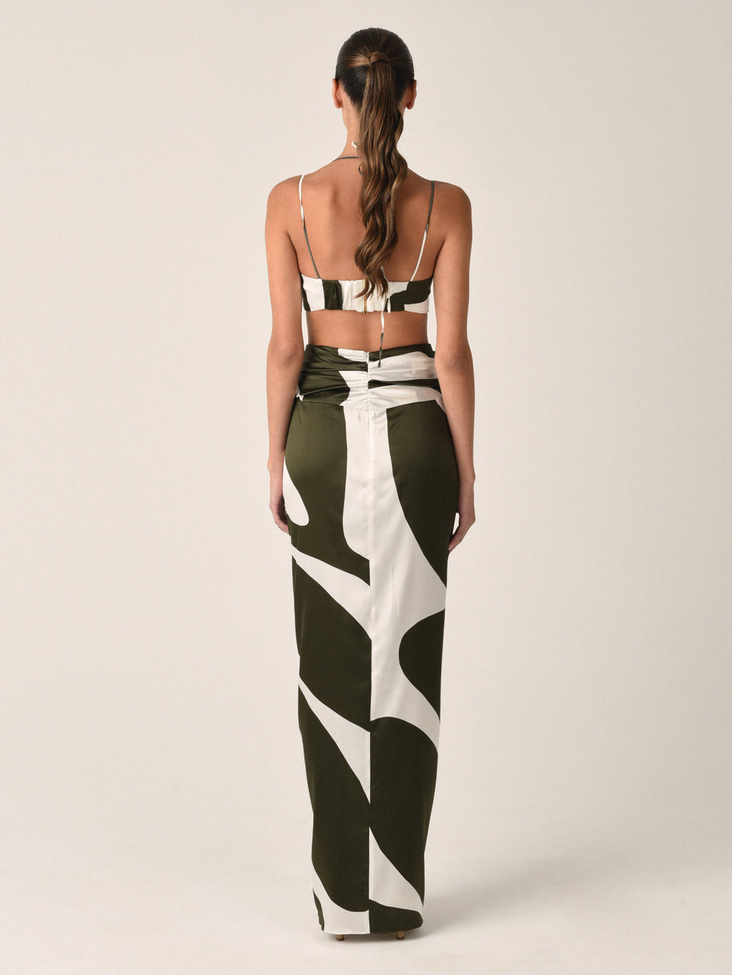 Halter Tie-String Contrast Bra