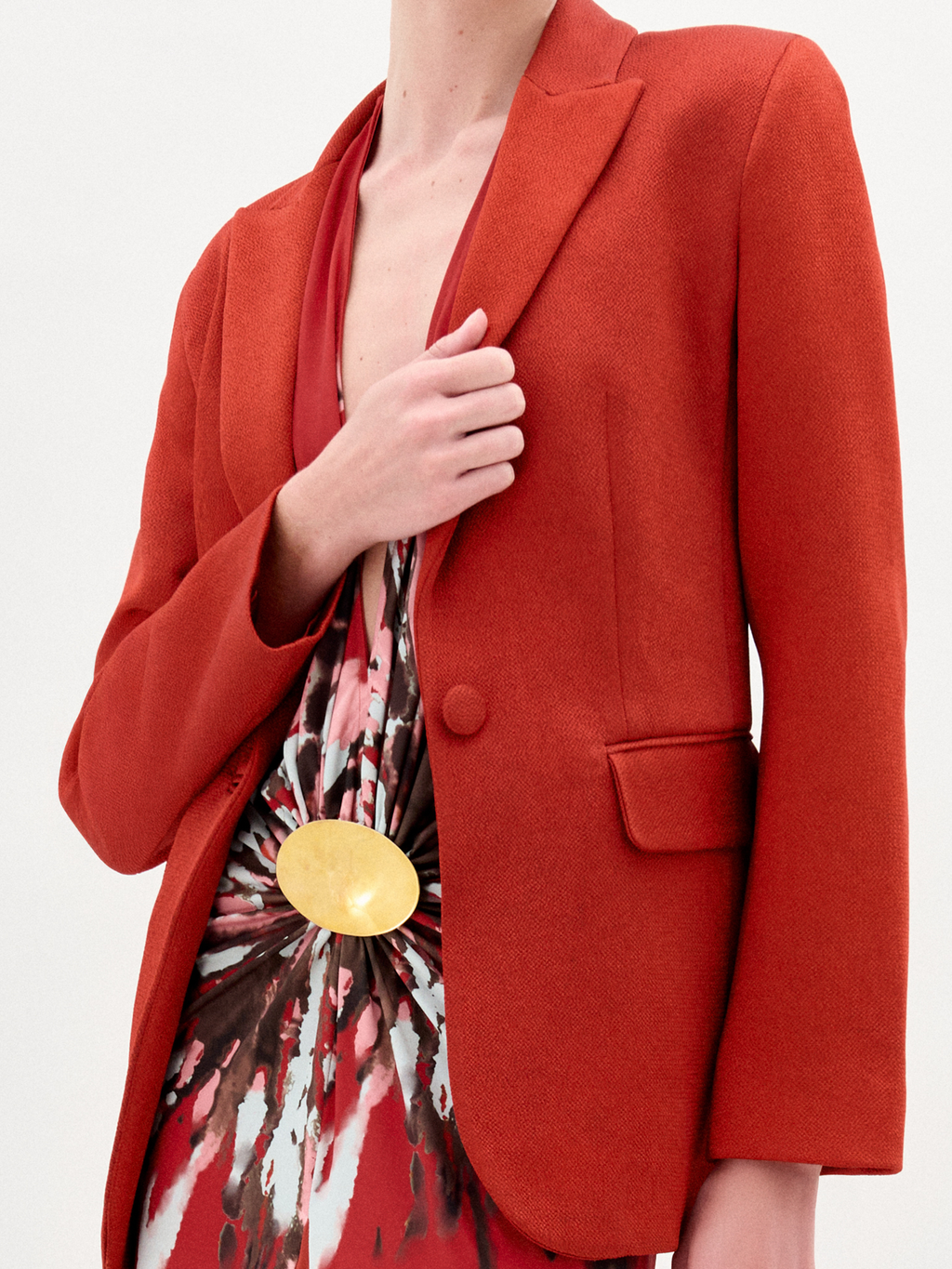 Crimson Single-breasted Blazer