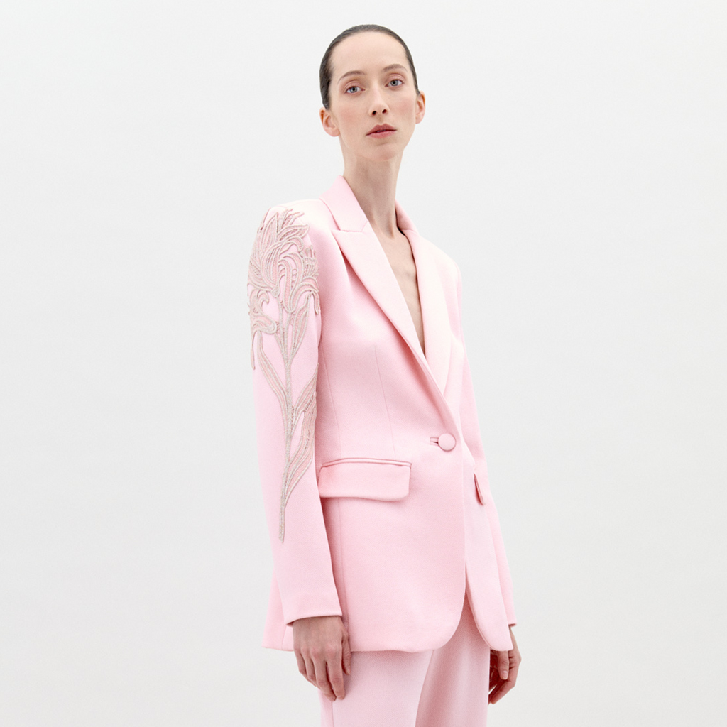 Delicate - embroidery Pink Blazer