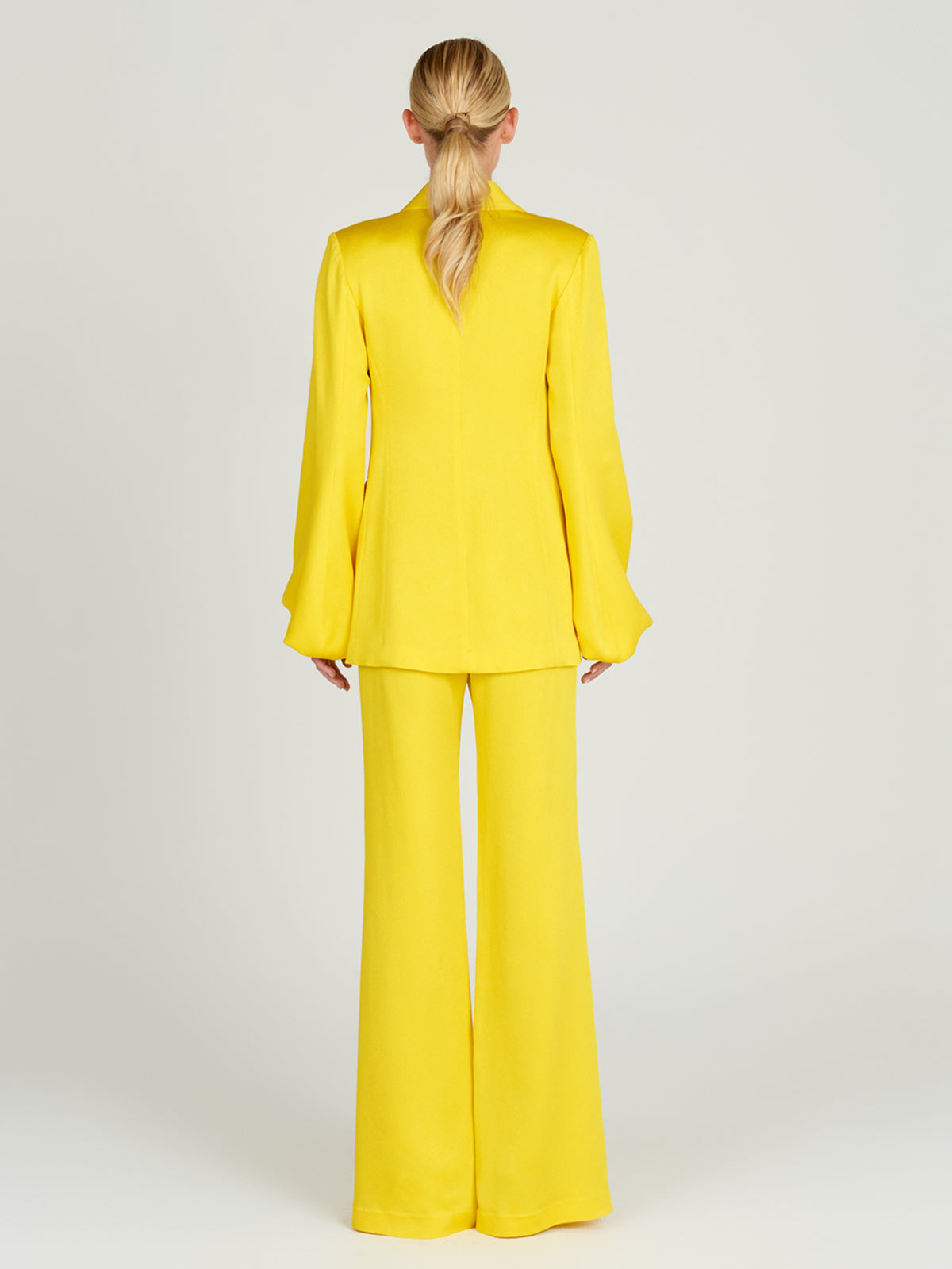 Yellow High-Waist Wide-Leg Pants