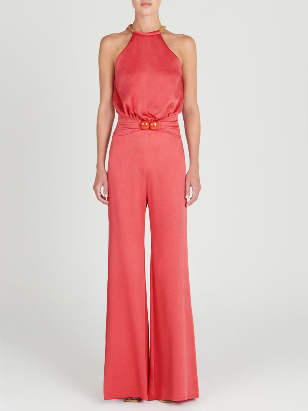 High-Neck Drape Jumpsuit