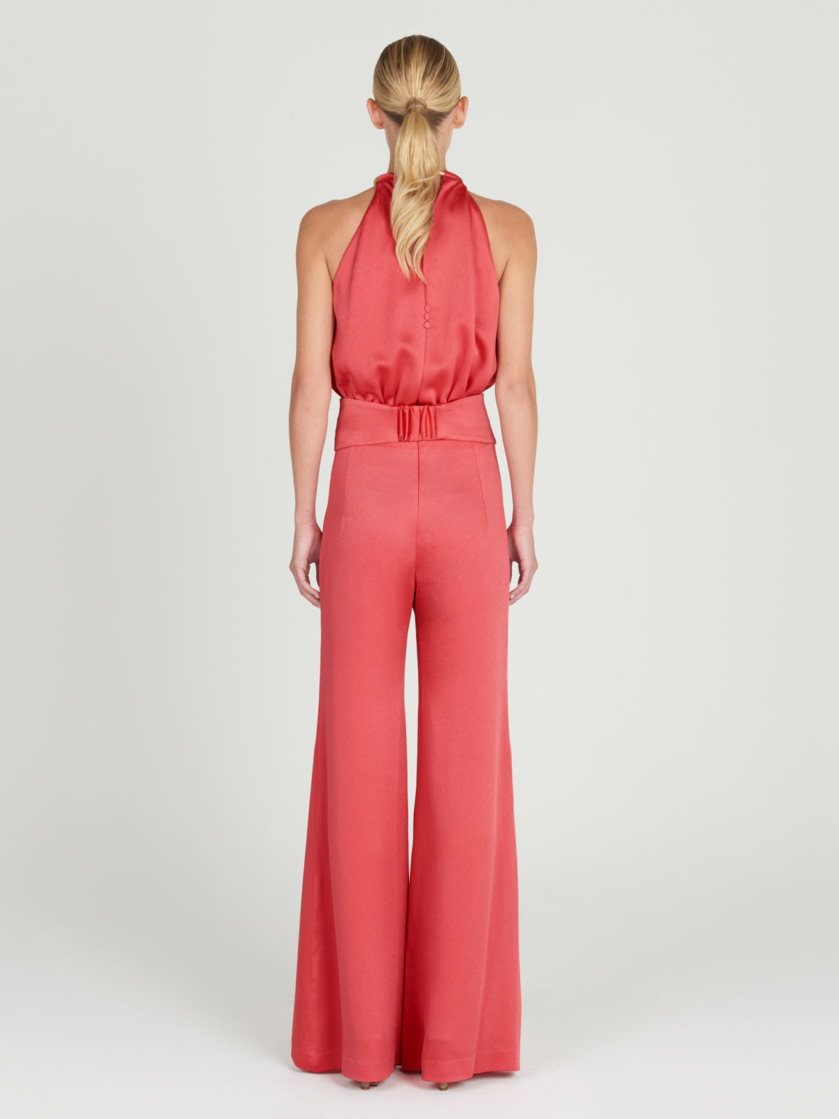 High-Neck Drape Jumpsuit