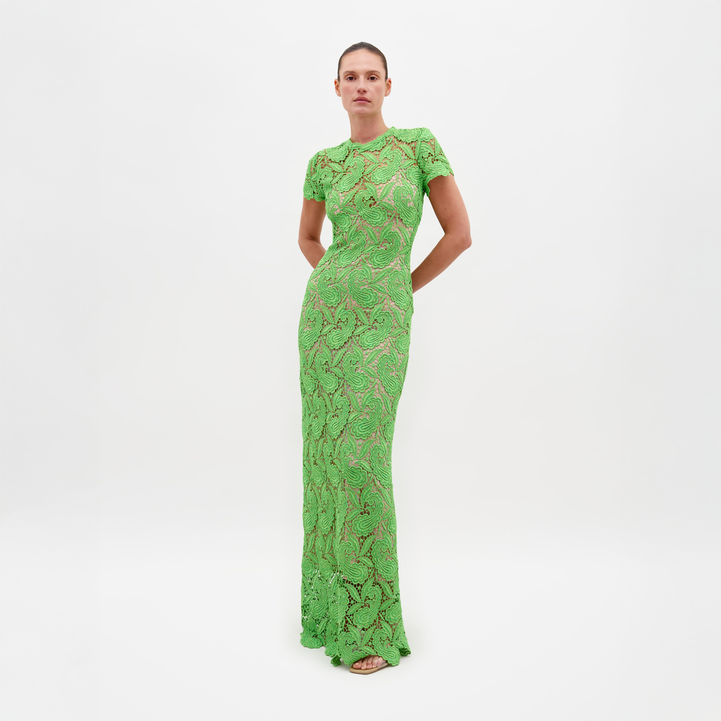 Short Sleeve Lace Dress