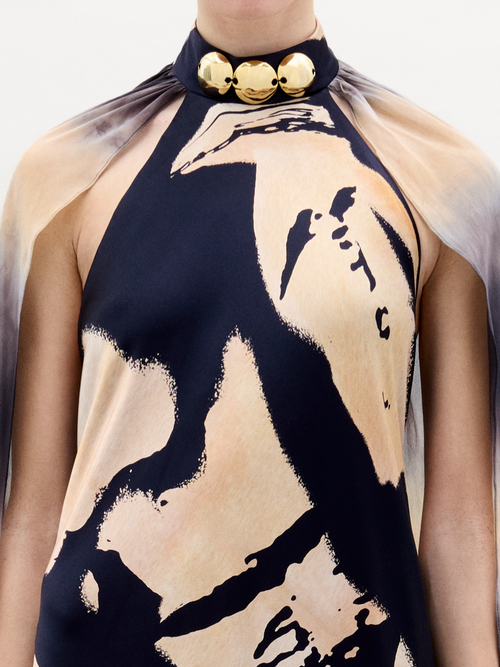 Abstract Print Maxi Dress