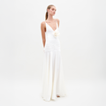 Flower-Waist Cinched Gown