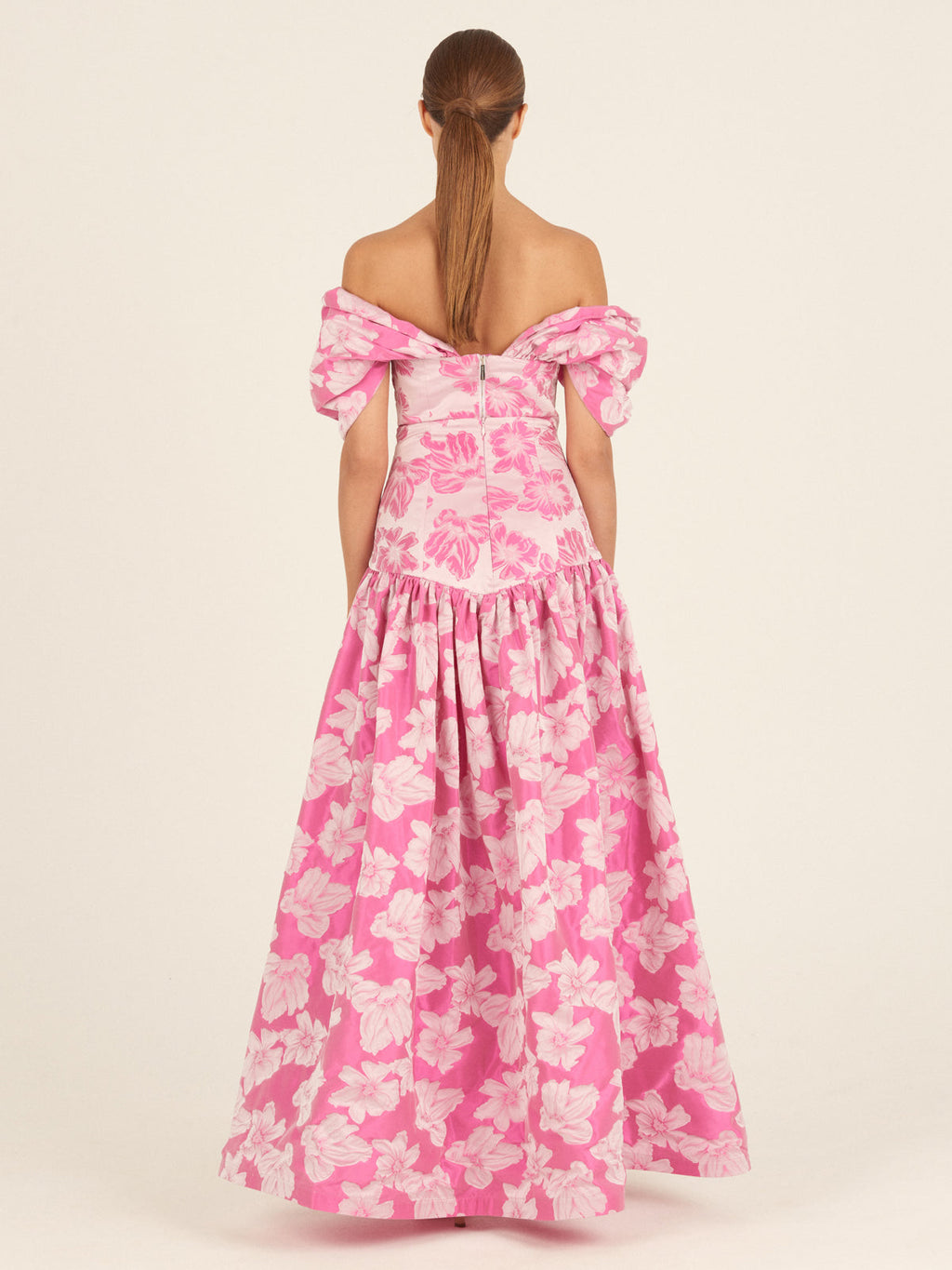 Pink Floral Bow Crop Top