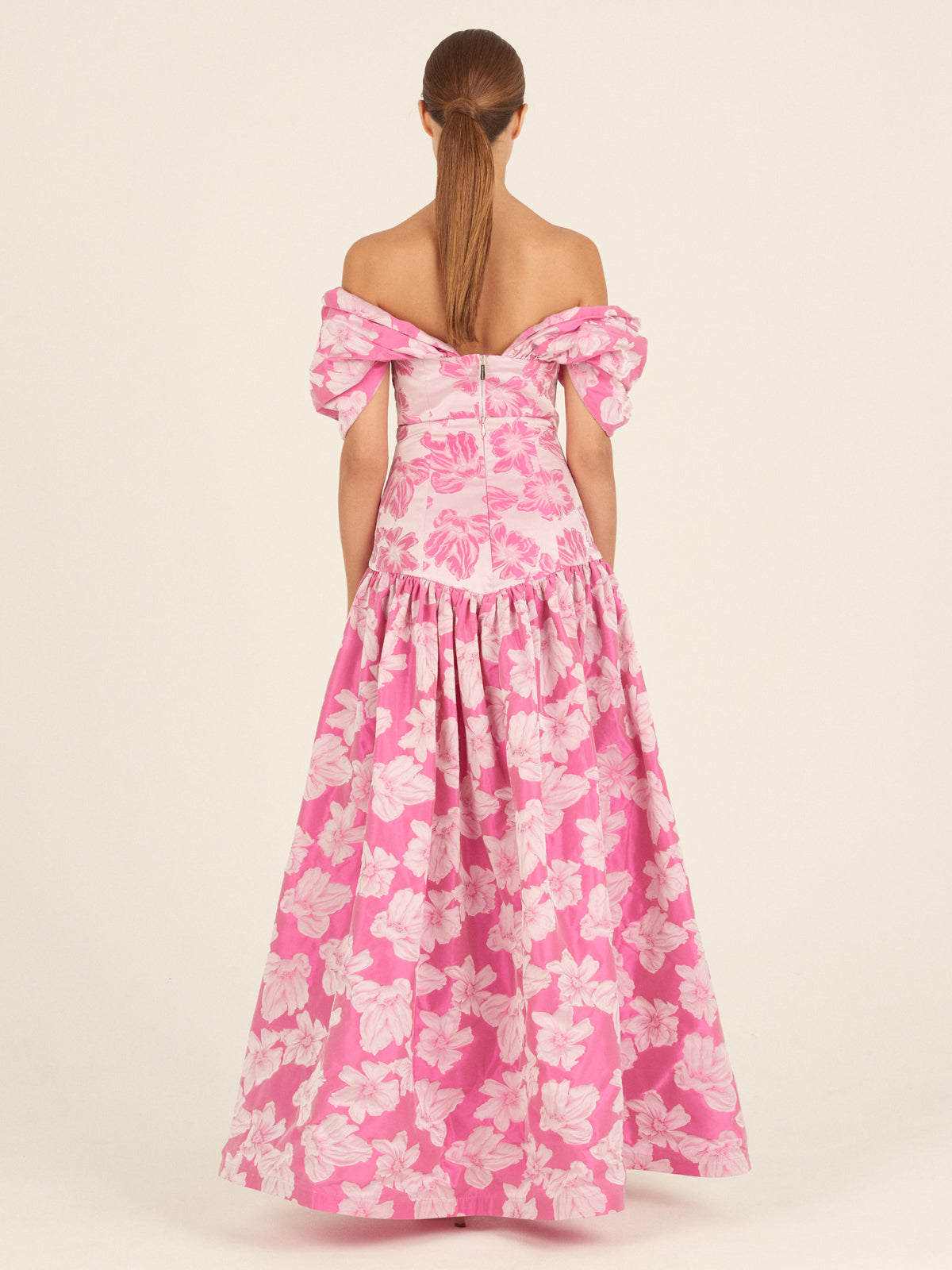 Pink Floral Bow Crop Top