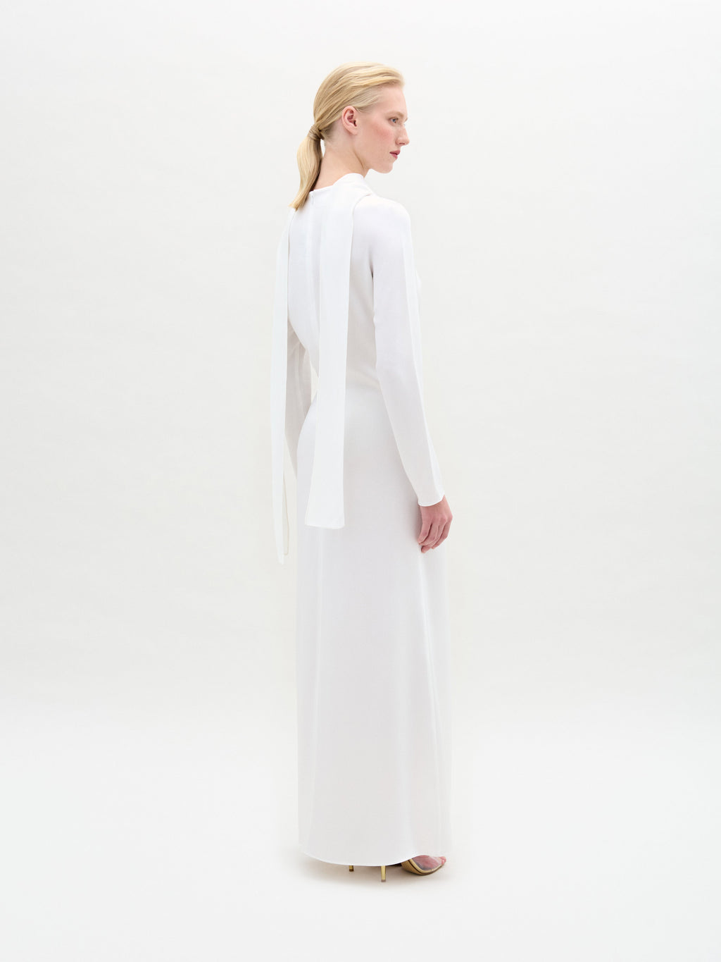 High Neck Sheath Maxi Dress