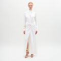 High Neck Sheath Maxi Dress