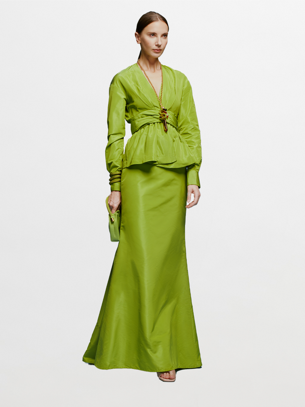 Fern Green Drape Skirt