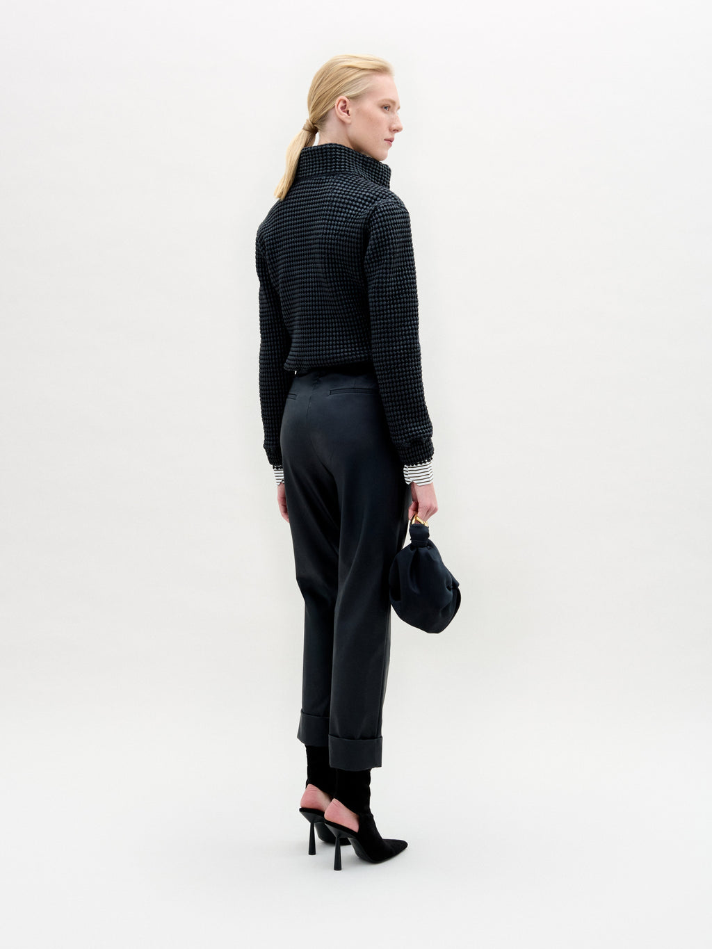 Black High-Waist Wide-Leg Pants