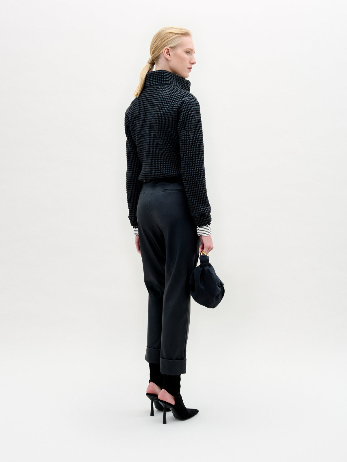 Black High-Waist Wide-Leg Pants