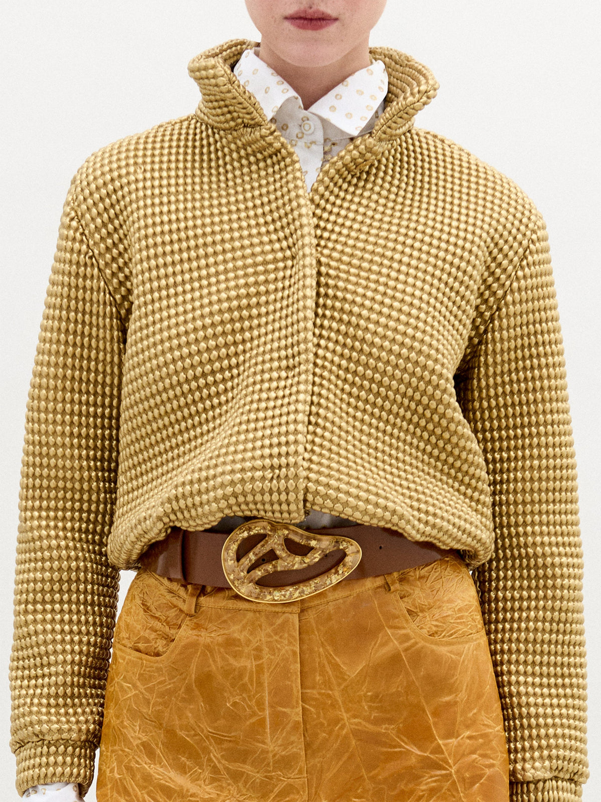 Yellow Checkered Hooded Jacket